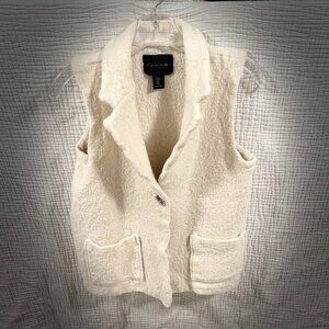 Tahari Cream Wool Vest - Size Medium - Like New